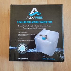 Alexapure 5 Gallon Collapsible Water Tote Spigot Emergency Outdoor Camping